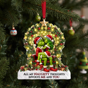 Naughty Couple Christmas Ornament - Personalized Gifts For Couple Christmas Ornament 02NALU220926-Homacus