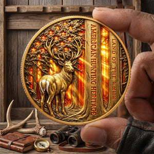 Free Deer In American Forest Coin, Personalized Gifts For Deer Hunter 02qhdt260526-Homacus
