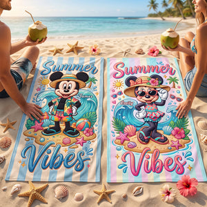 Summer Vibes Beach Towel - Personalized Gifts Beach Lovers 05pata250726