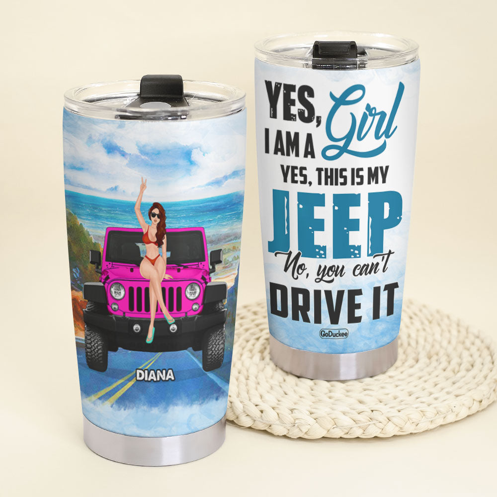 Personalized Gifts For Her Tumbler I Am A Girl This Is My Car-Homacus