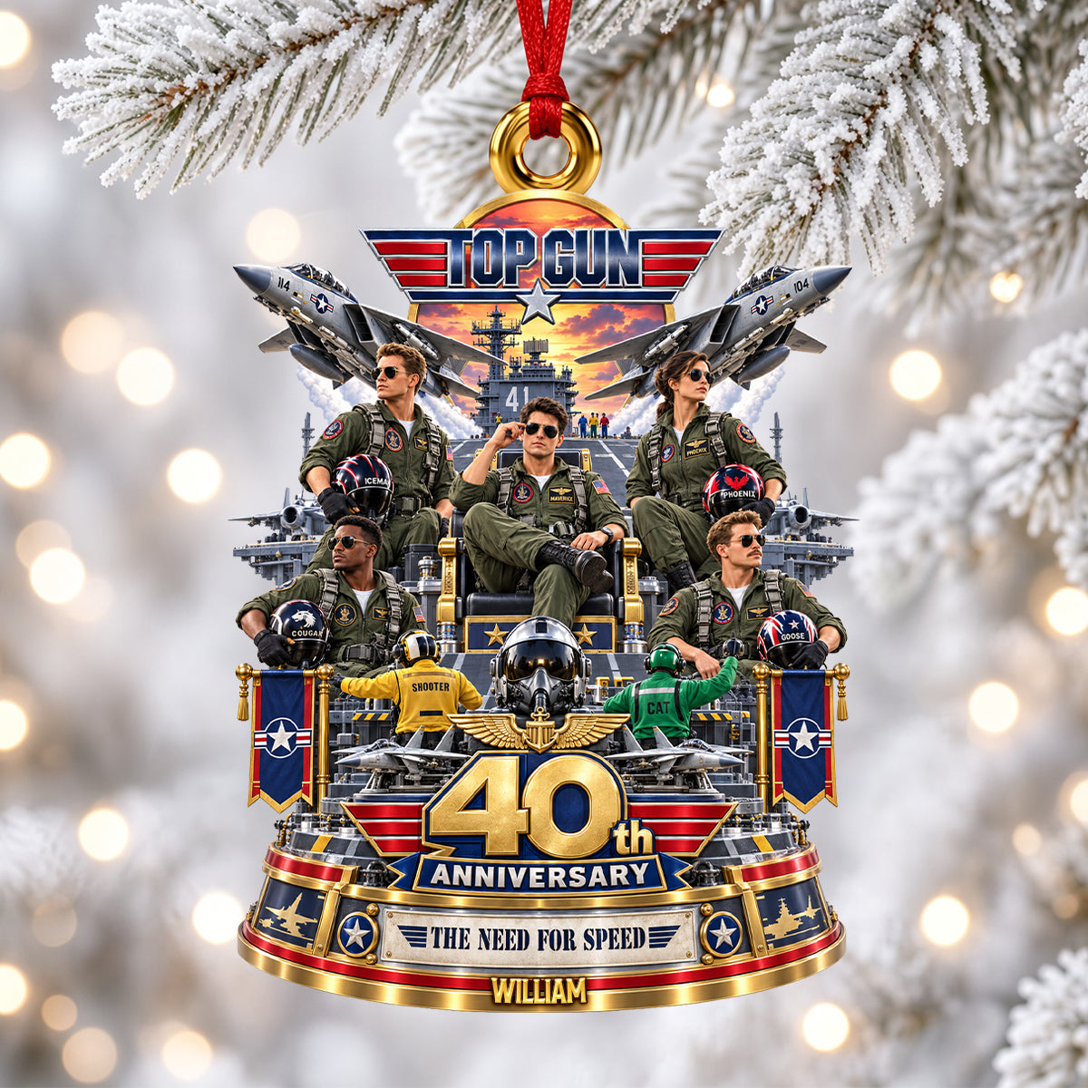 Flying Proud For 40 Years Acrylic Ornament - Personalized Christmas Gift 06ohdh170926
