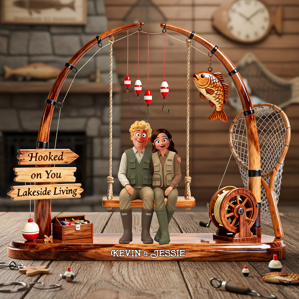 Fishing Couple Acrylic Plaque - Personalized Gifts For Couples 01ohta220126-Homacus