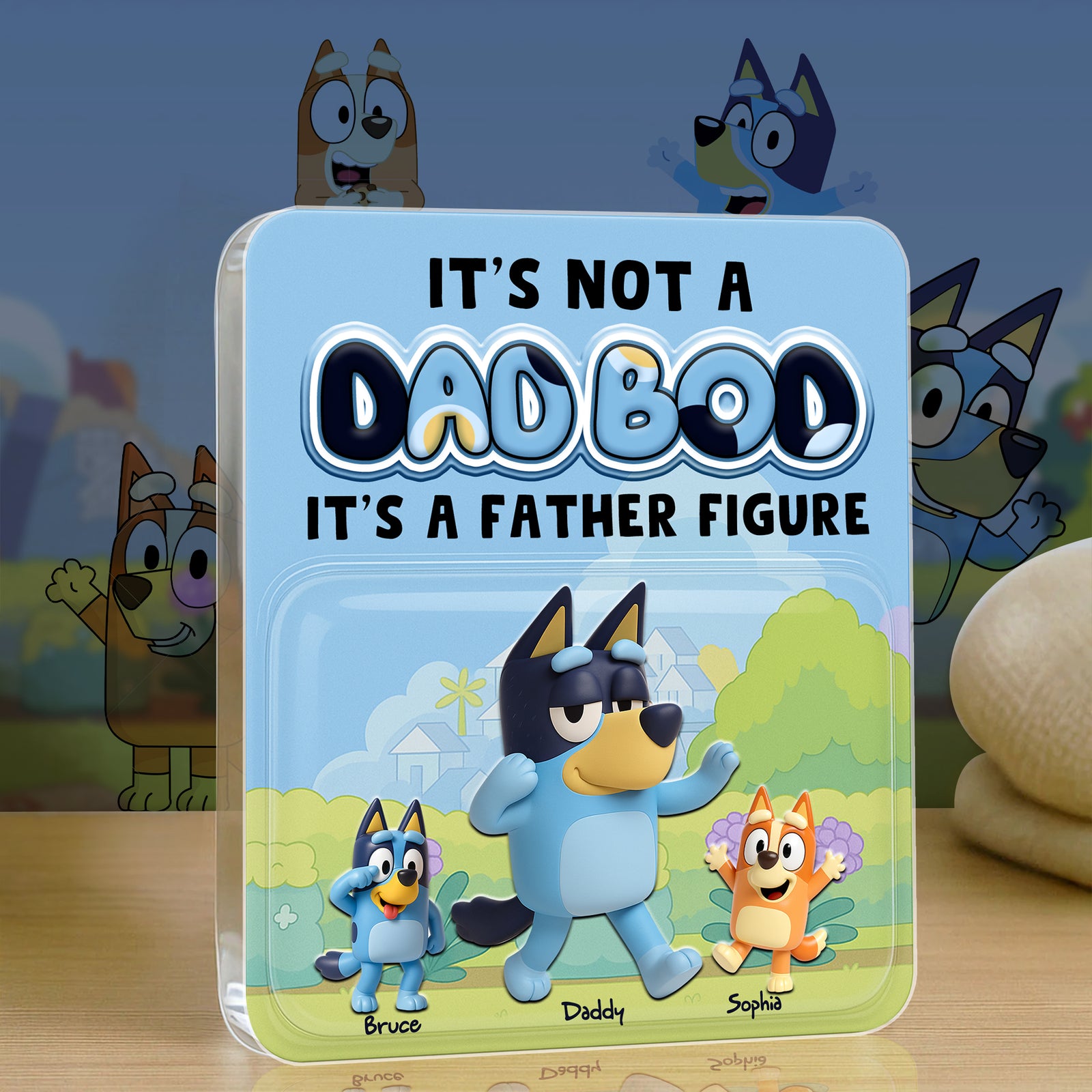 Figure Dog Dad Acrylic Plaque - Personalized Gifts For Father 03NALU250425-Homacus