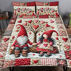 Romantic Couple Heart Quilt Bedding Set Special Line 04XQMH070125-Homacus