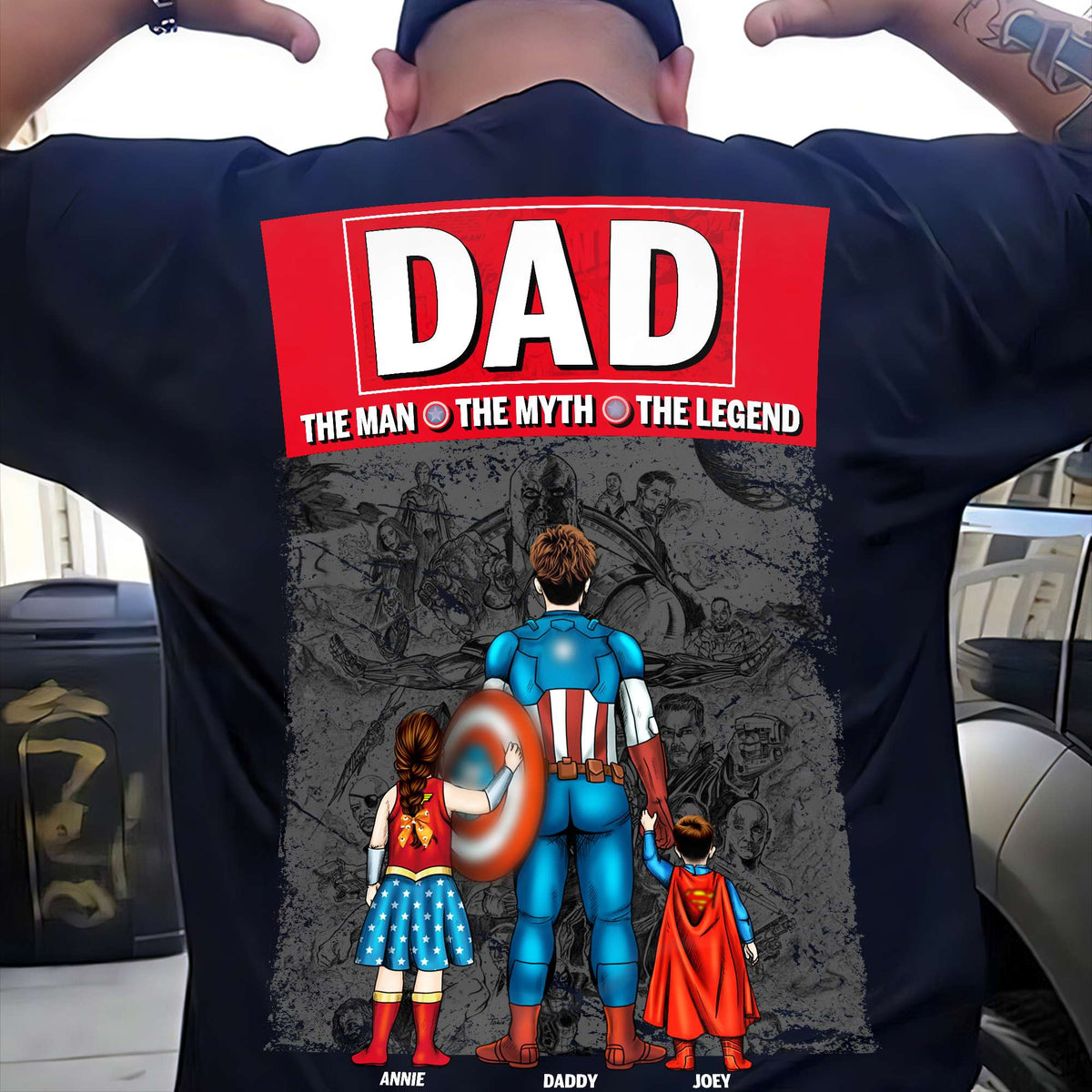 The Hero Dad Shirt - Personalized Gifts For Dad 02NALU270525PA-Homacus