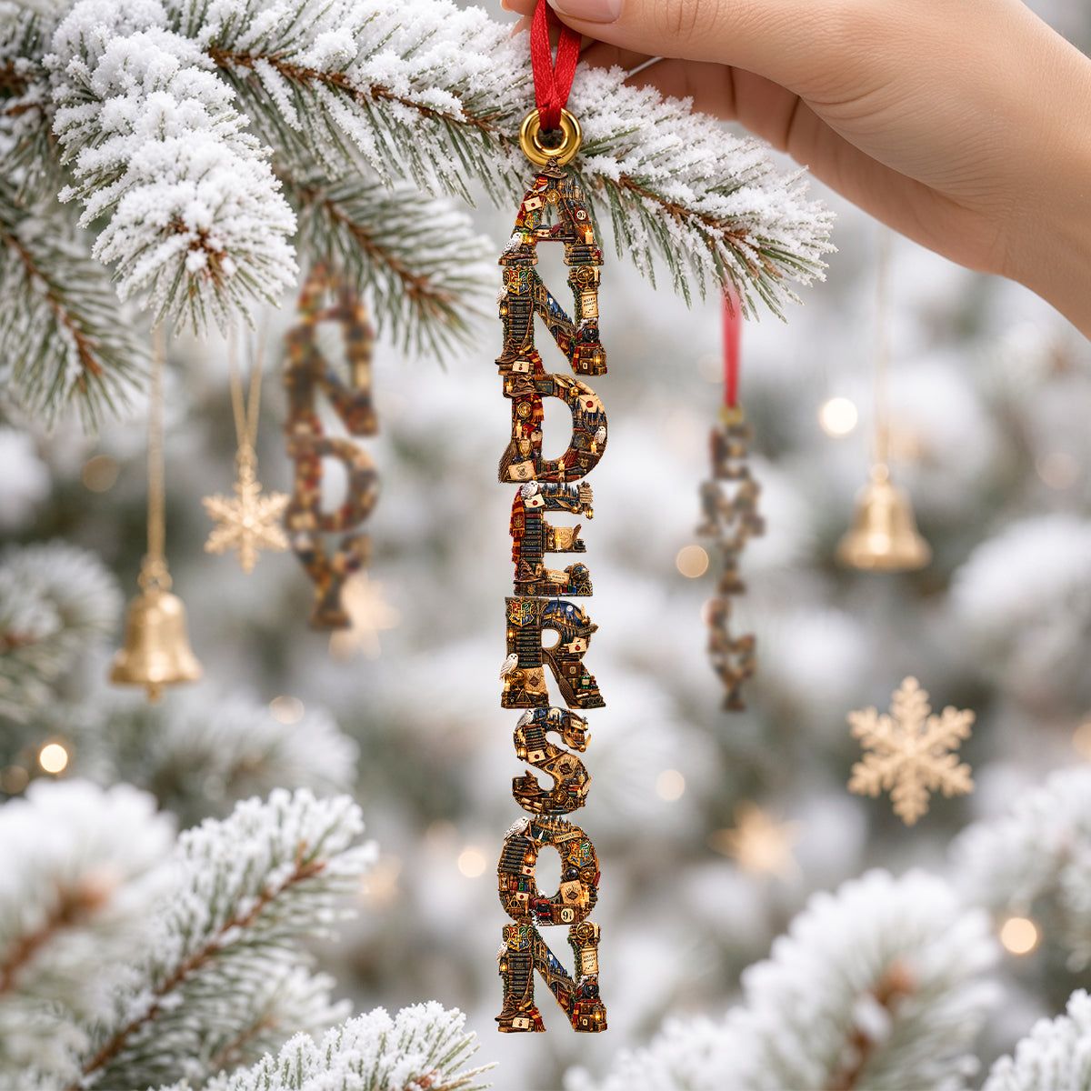 Mystery Library Alphabet Custom Name Ornament - Personalized Christmas Gift 01ohdh180926-Homacus