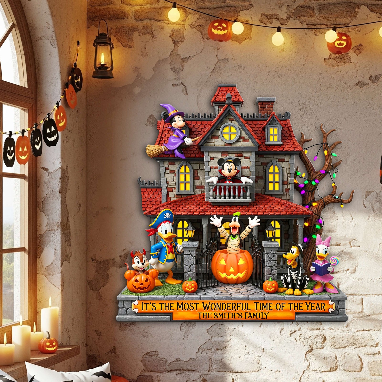 Happy Halloween Haunted Place Wood Sign - Personalized Gifts For Family 04OHLU070825-Homacus