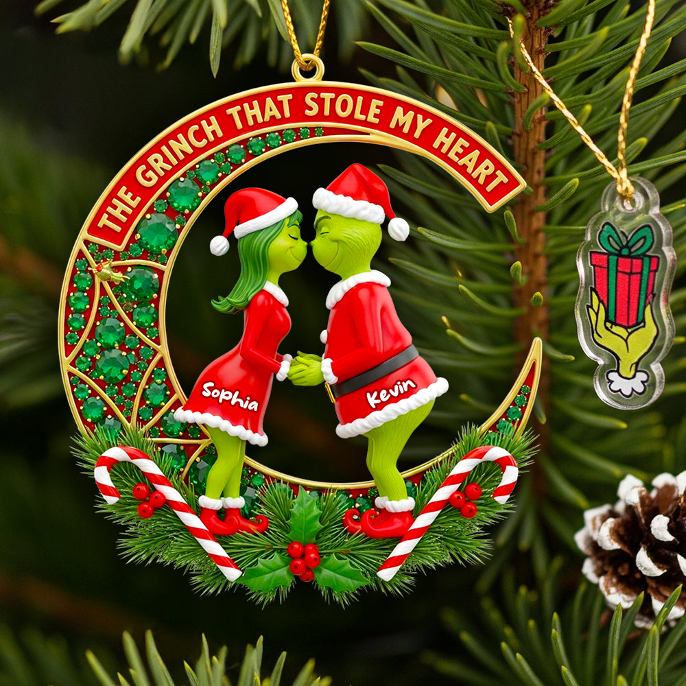 Green Couple Christmas Ornament - Personalized Gifts For Couple 02TODT160825-Homacus