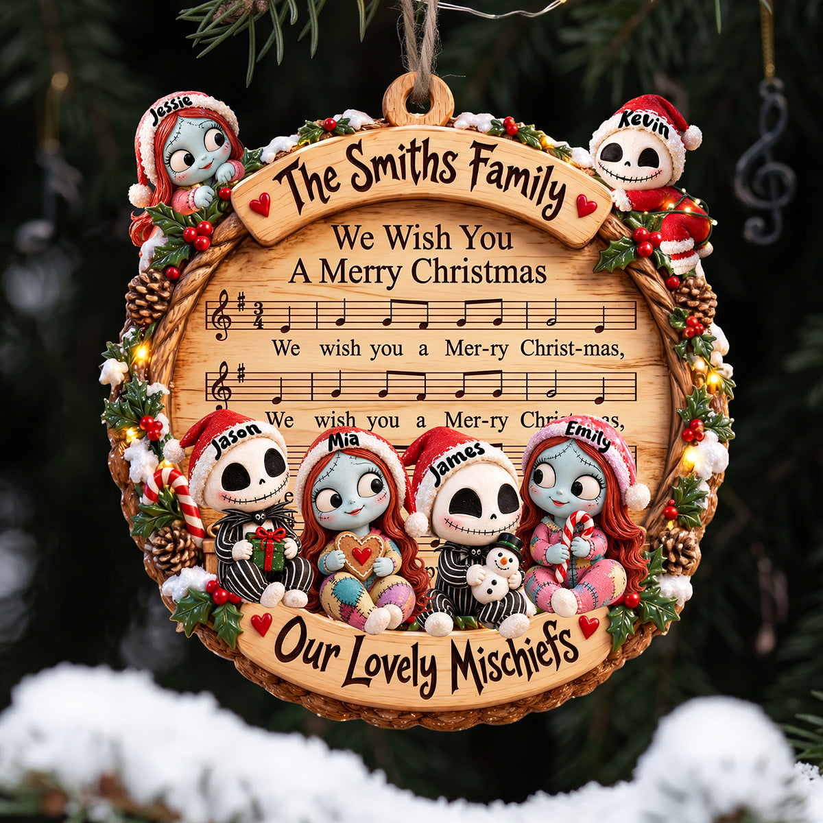 Lovely Mischief Christmas Ornament - Personalized Gifts For Christmas 05pata221026-Homacus