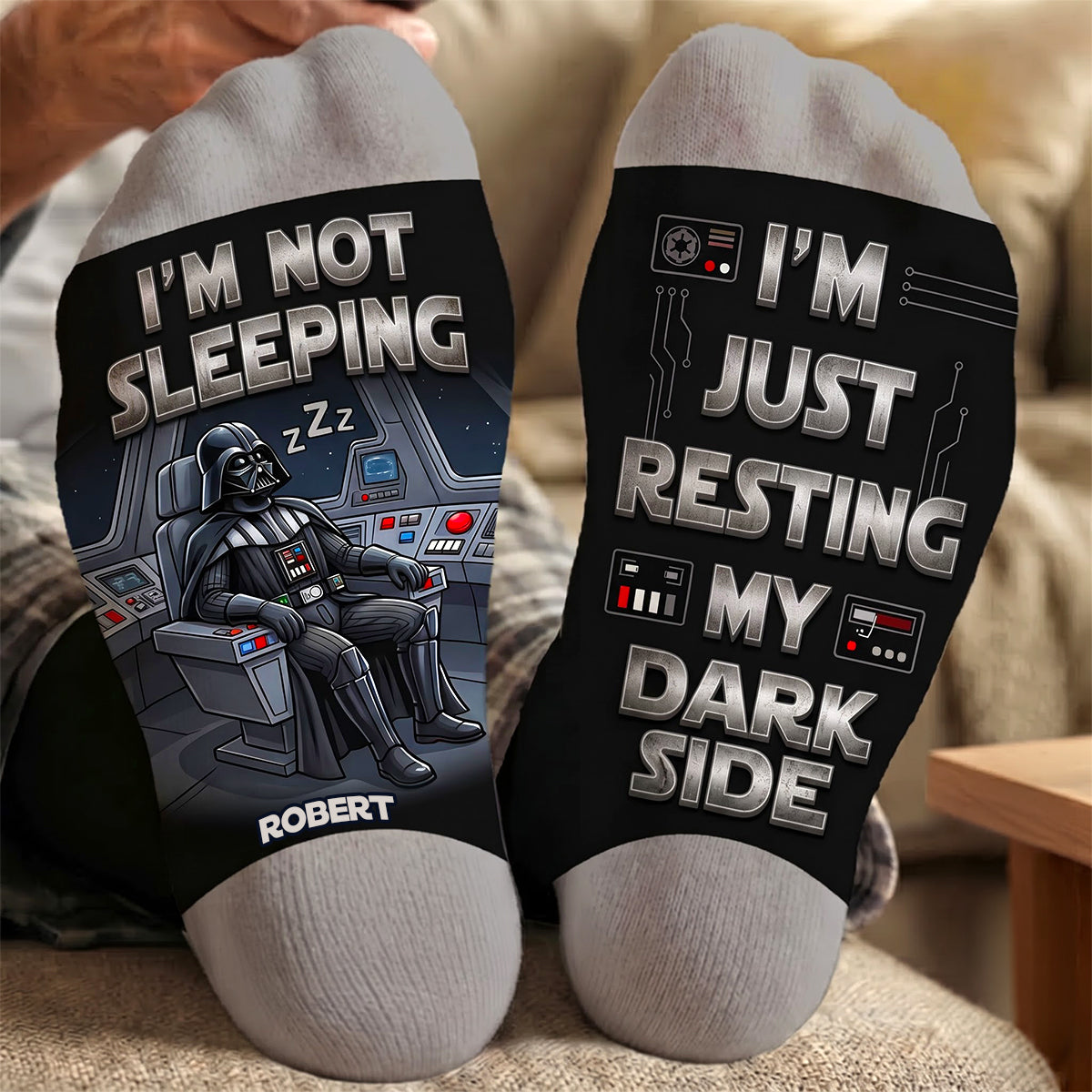 Not Sleeping, Just Resting Socks - Personalized Gifts For Film Lovers 03TODT230926