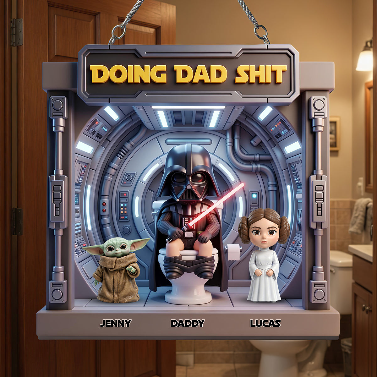 Funny Dad Squad Metal Sign - Personalized Gifts For Dad 04NADT250526-Homacus