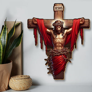 Gifts For Christians Wood Sign Jesus On The Cross 06ohqn070125-Homacus