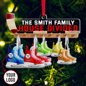 Hockey Family Ornament - Roller Skates - Personalized Christmas Gifts For Hockey Lovers-Homacus