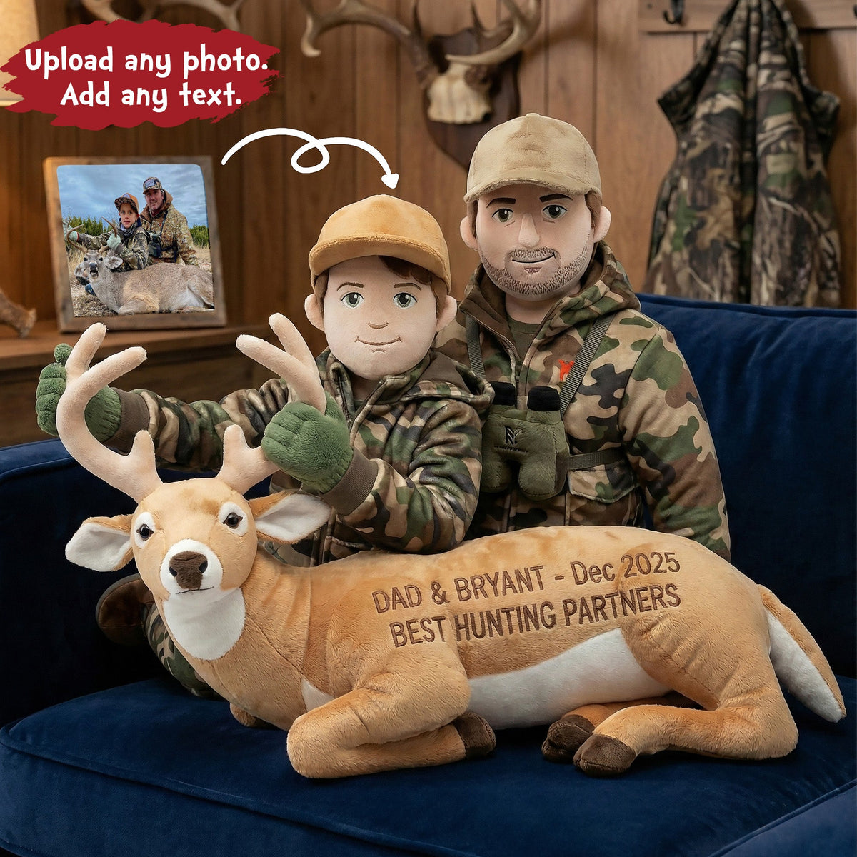 Custom Photo Hunting Trophy Pillow - Personalized Gifts For Hunting Lovers 04QHMG111225-Homacus