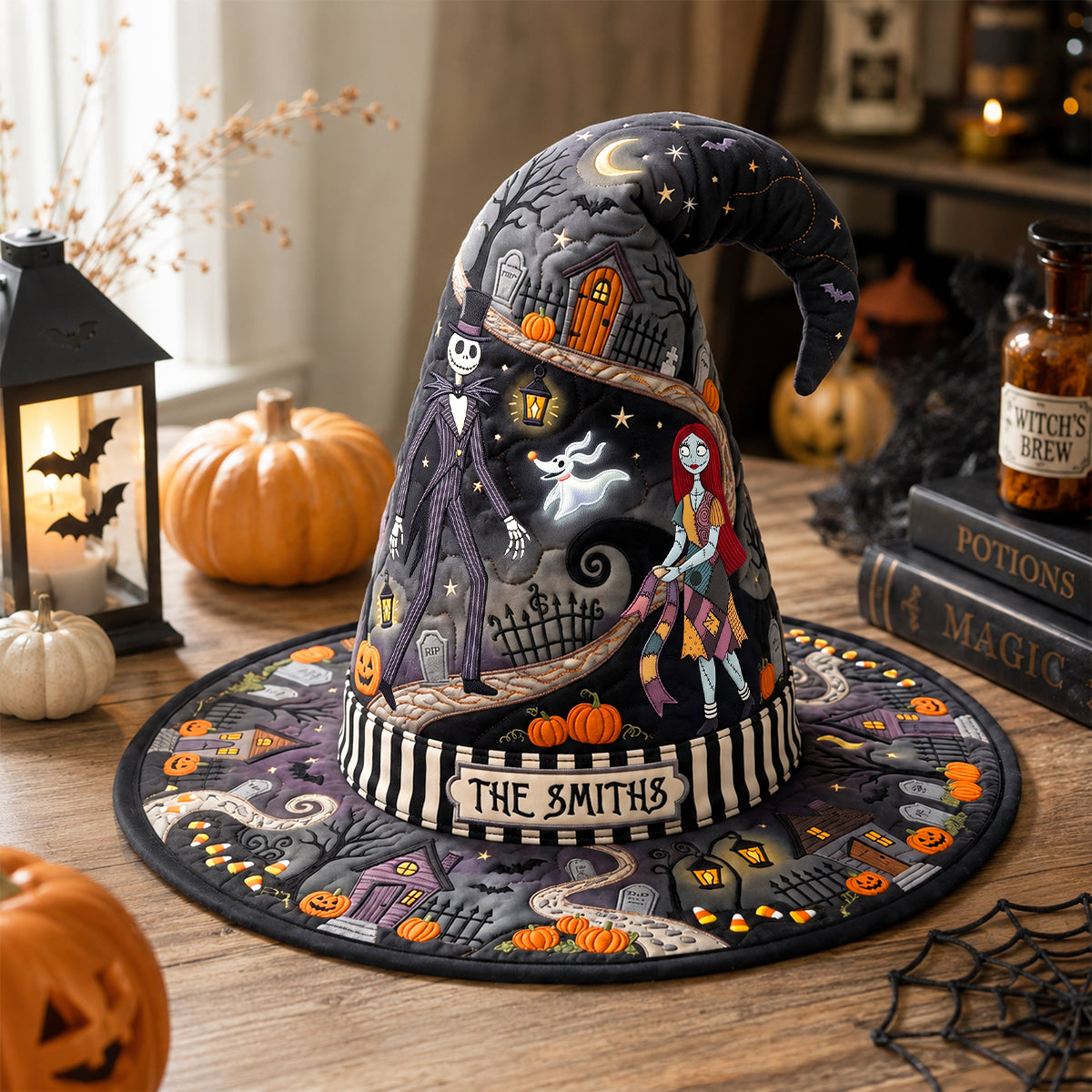 Spooky Quilted Witch Hat - Personalized Gifts For Halloween 02hadh120826