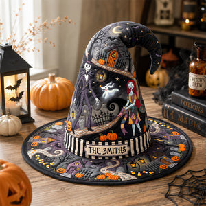 Spooky Quilted Witch Hat - Personalized Gifts For Halloween 02hadh120826