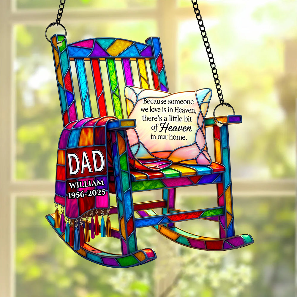 Memorial Chair Suncatcher Ornament Personalized Gifts for Heaven 04OHDT040825-Homacus