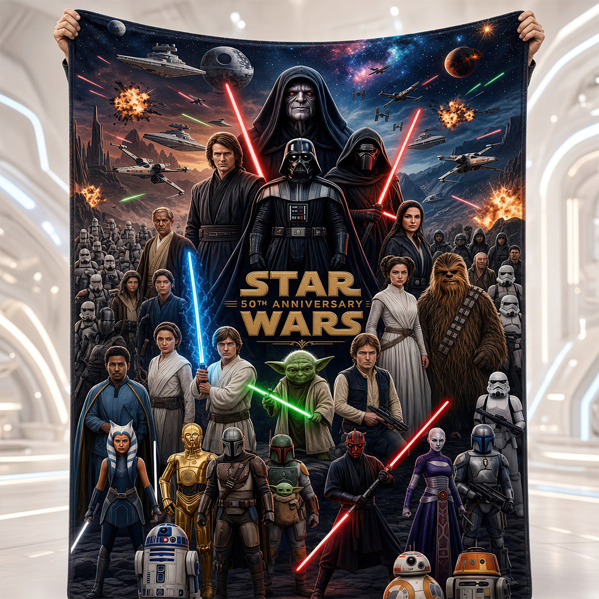 50th Anniversary Cosmic Blanket - Personalized Gifts 07padt061026-Homacus