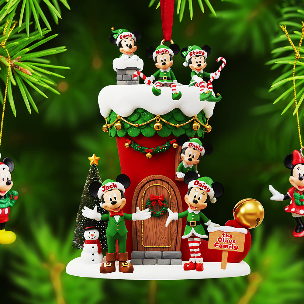 Personalized Gifts For Christmas, Elf Family Acrylic Ornament 01tota021025-Homacus