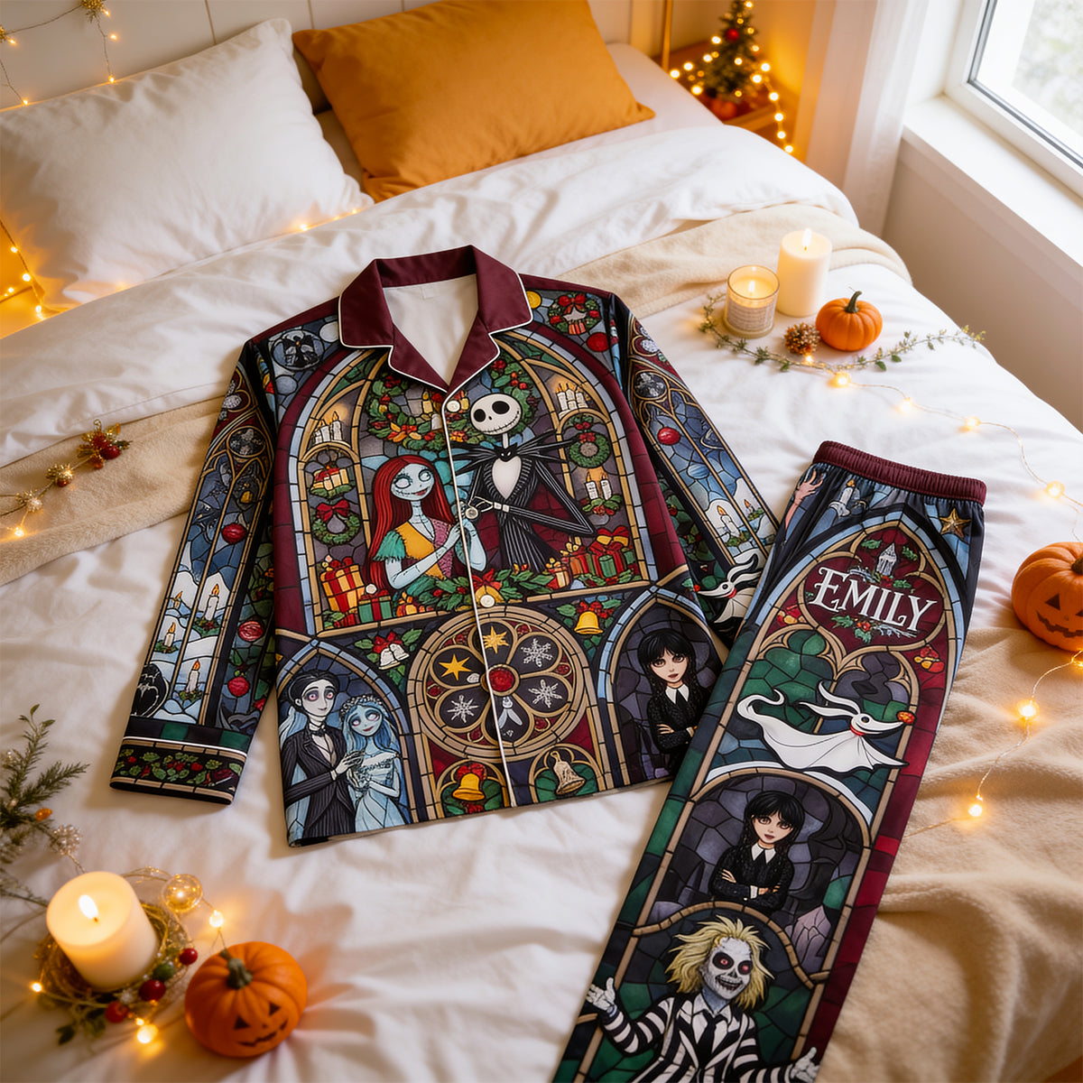 Spooky Pajama Set - Personalized Gifts For Halloween 04hadt290826-Homacus