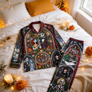 Spooky Pajama Set - Personalized Gifts For Halloween 04hadt290826-Homacus