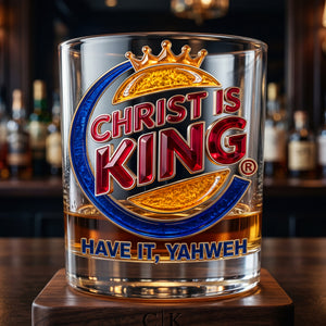 Crowned In Faith Round Glass - Personalized Gifts For Christian 05PAQN020626-Homacus