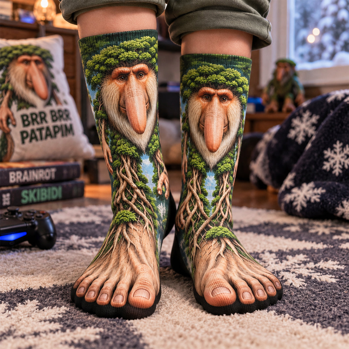Brainrot Brr Brr Patapim Fun Socks, Personalized Gifts 05qhdh170926-Homacus