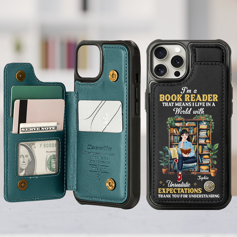 Personalized Gifts For Book Lovers Leather Flip Wallet Phone Case 04xqtn240225pa I'm A Book Reader-Homacus
