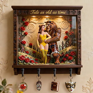 Romantic Couple Acrylic Key Hanger - Personalized Gifts For Couple 03TGDT260126-Homacus