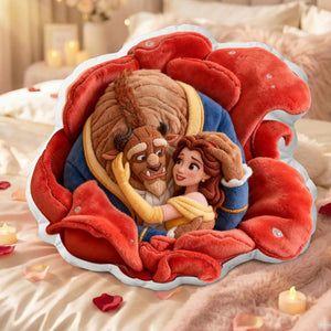 Blooming Love Shaped Pillow - Personalized Gifts For Couple 02QHLU221225-Homacus