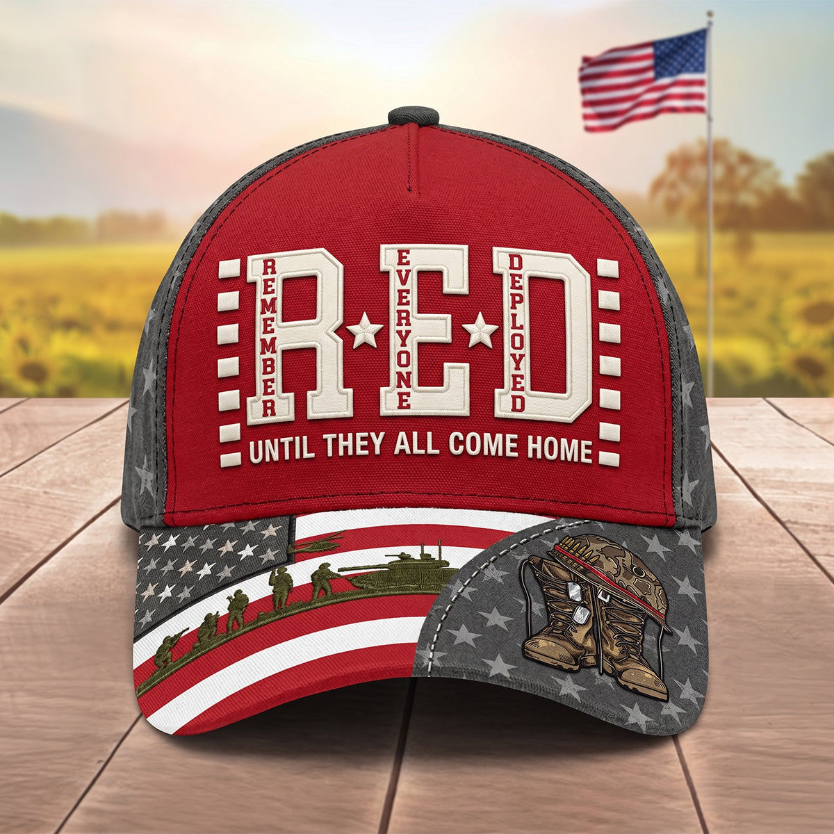 RED Remember Everyone Deployed Classic Cap - Personalized Gifts For Veteran Families 03qhtn260526-Homacus
