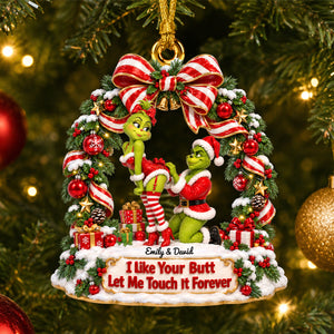 Cheeky Couple Christmas Ornament - Personalized Gifts For Couple 07nadh150926