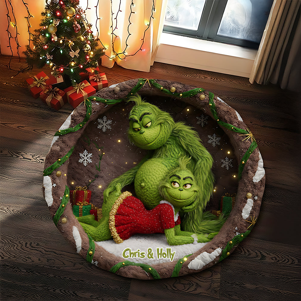 Personalized Gifts For Couple, Green Goblin Quilted Round Mat 04ohta260925-Homacus