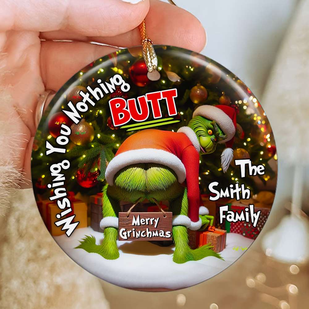 Personalized Gifts For Family, Ceramic Ornament 01HUDT240724 Naughty Ornament-Homacus