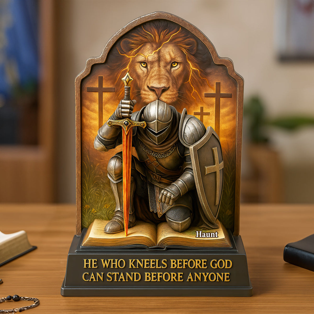 The Man Kneels Before God Acrylic Plaque - Personalized Christmas Gifts For Jesus Lover 01HULU140525-Homacus