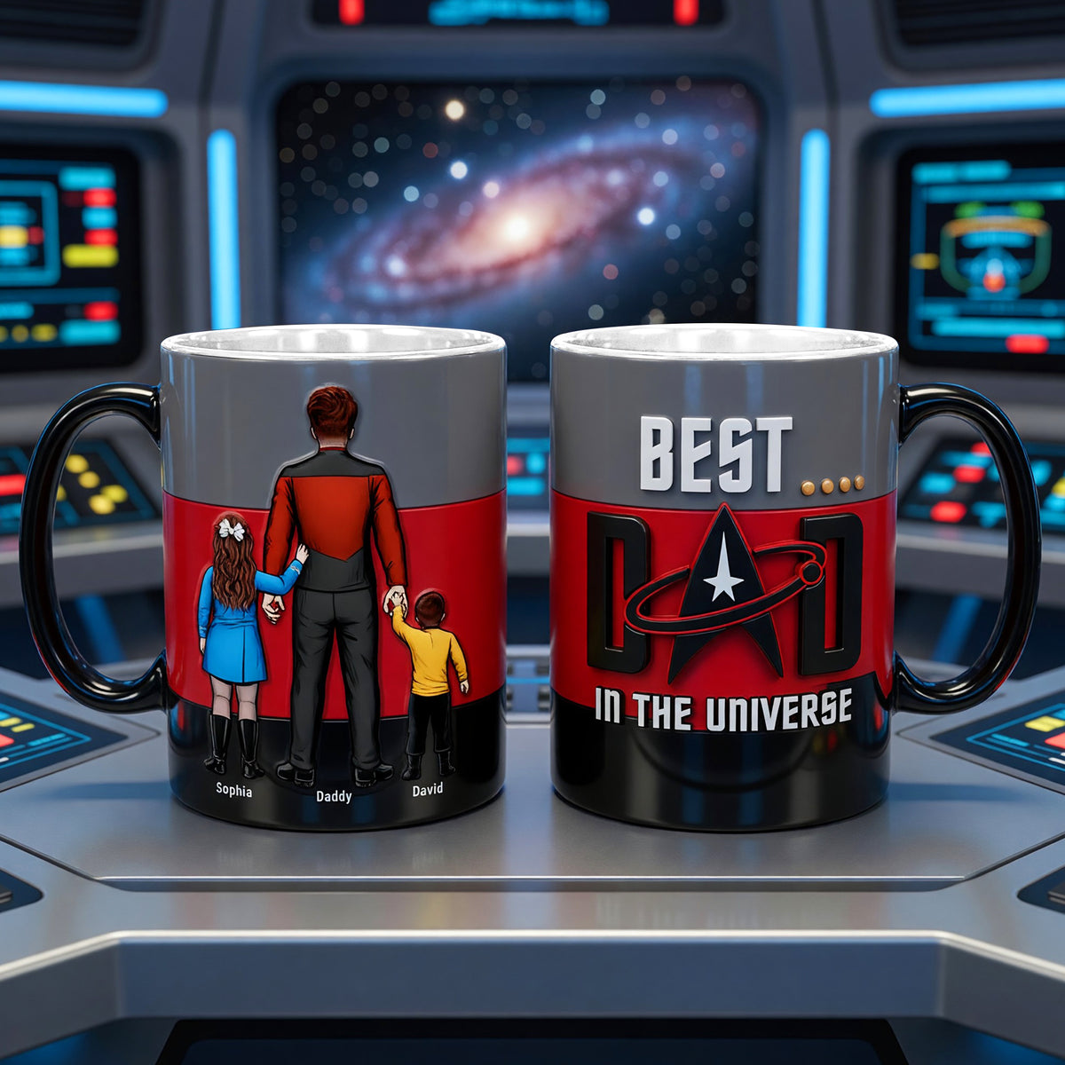 Deep Space Dad Magic Coffee Mug - Personalized Gifts For Dads 01OHQN060526HH-Homacus
