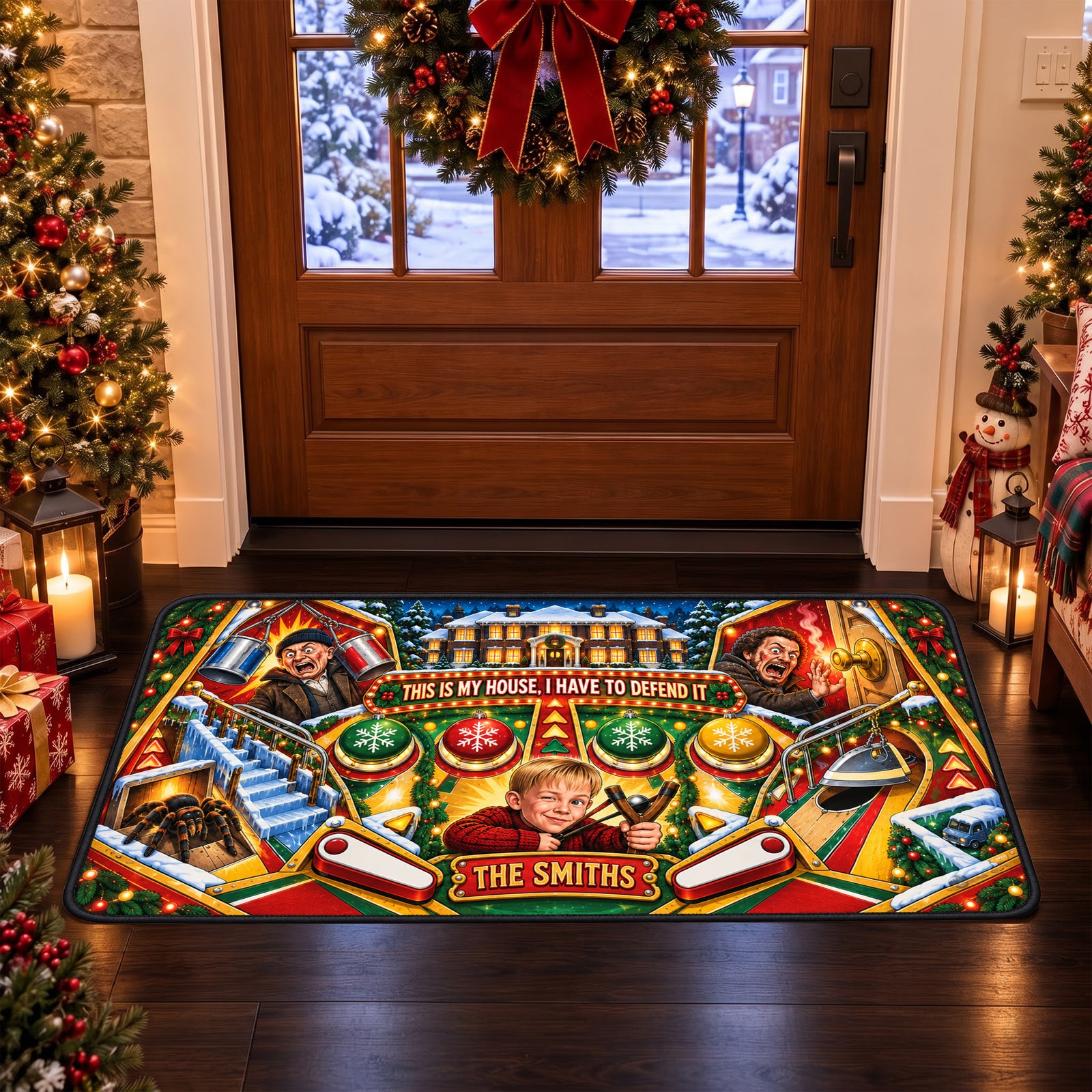 Mischievous Christmas House Runner Rug - Personalized Gifts For Family 06halu230926-Homacus