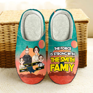 Personalized Gifts For Family Slippers Galaxy Family 03XQMH270924HG-Homacus