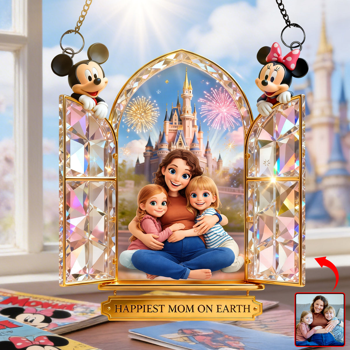 Happiest Mom On Earth Suncatcher - Custom Photo Gifts For Moms 05naqn060426-Homacus