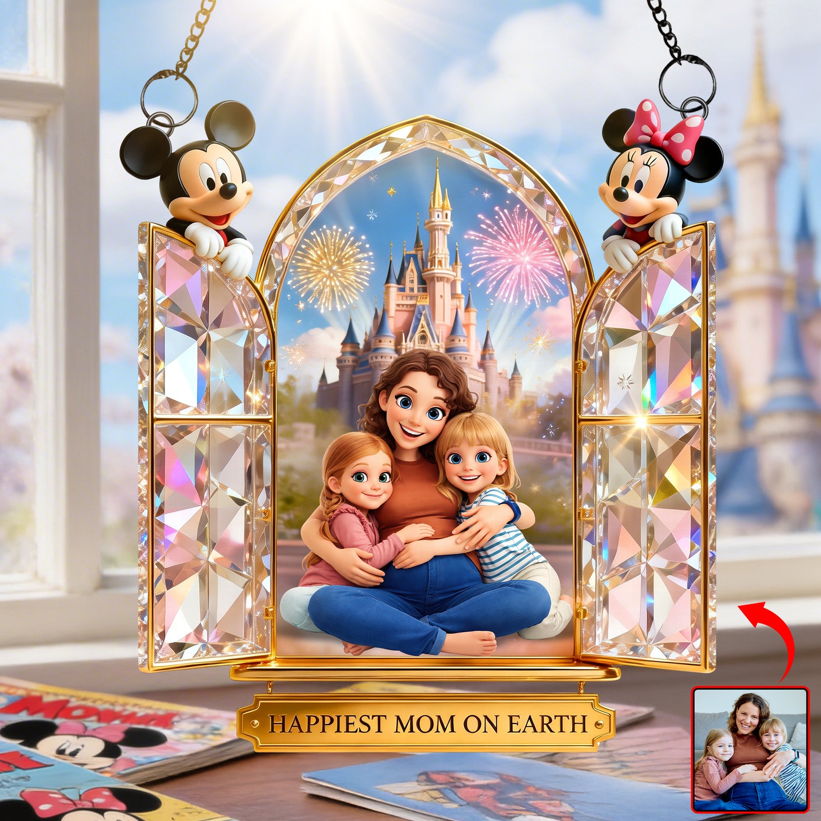 Happiest Mom On Earth Suncatcher - Custom Photo Gifts For Moms 05naqn060426-Homacus
