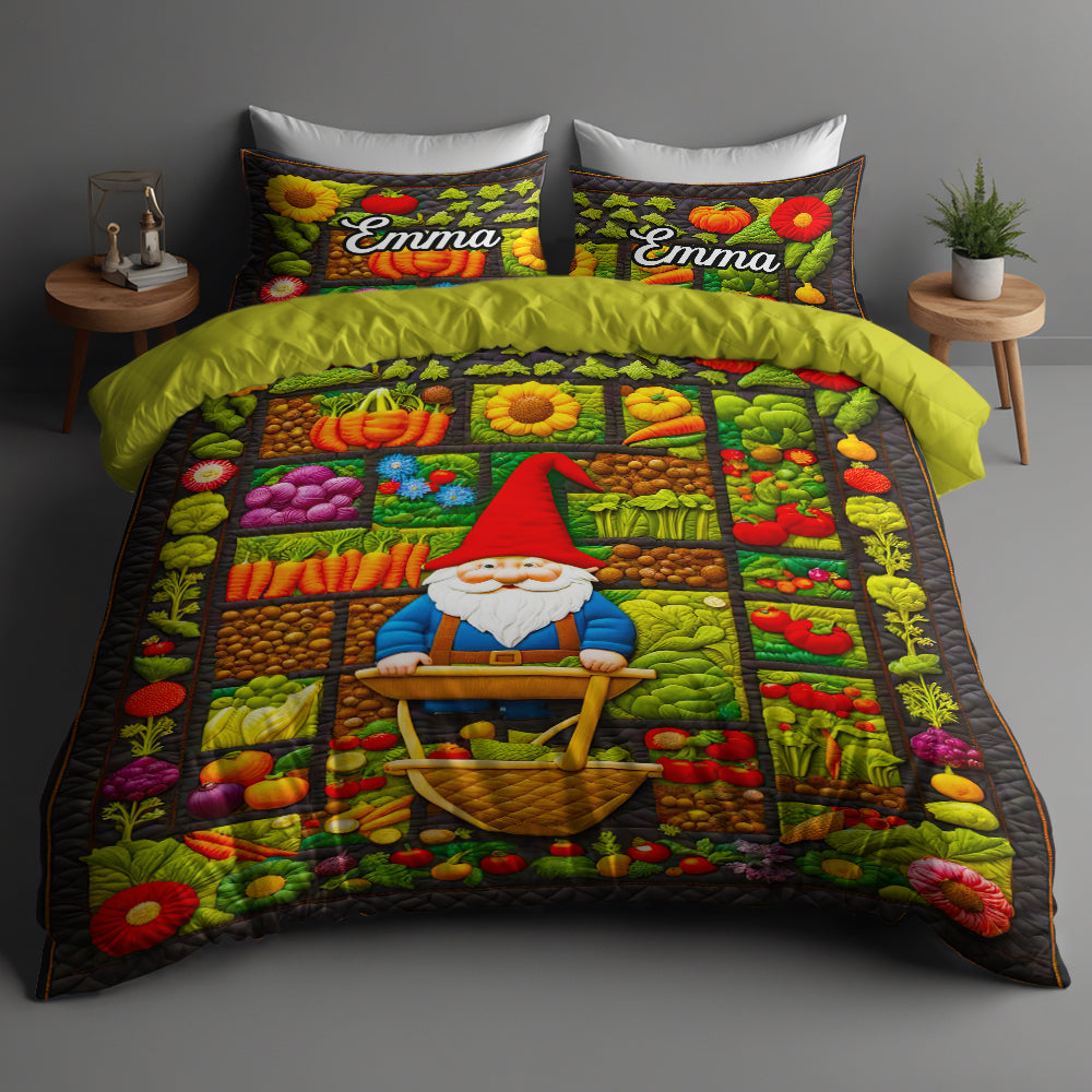 Garden Gnome Bedding Set Personalized Gifts For Gnome Lovers 03HUDT170725-Homacus