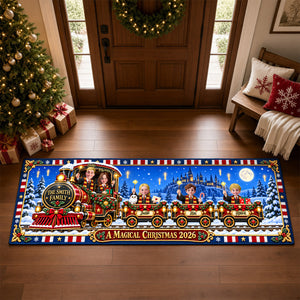 Fantasy Train Ride Family Runner Rug - Personalized Christmas Gift For Family 01TYDH300926-Homacus