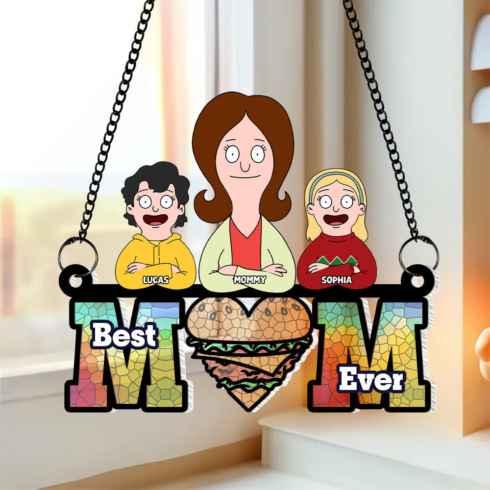 Personalized Gifts For Mom Suncatcher Ornament 04ohtn120225hg Best Mom Ever-Homacus