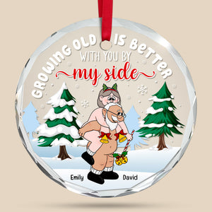 Personalized Gift for Couple Christmas Ornament, Growing Old Couple 03toqn231024pa-Homacus