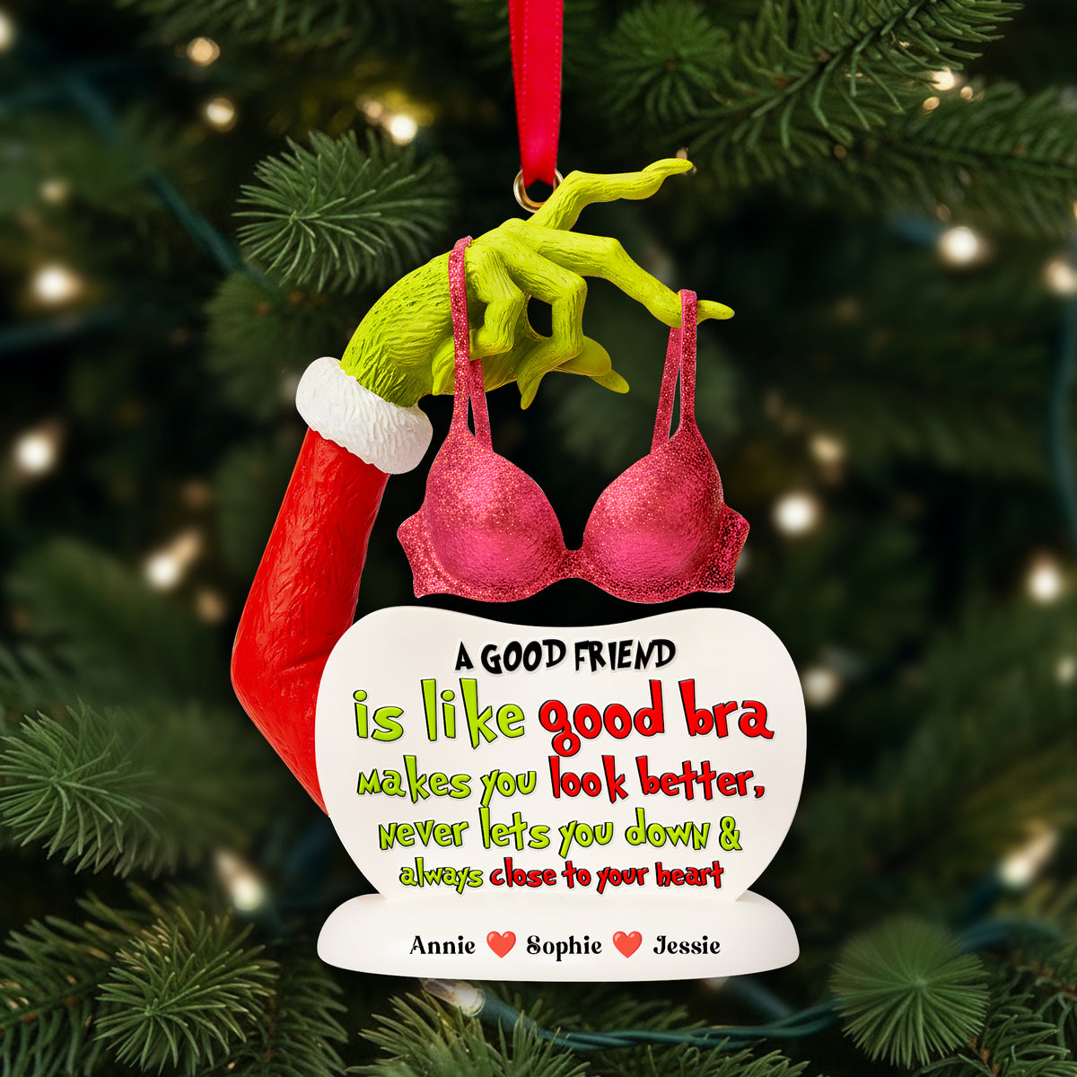 Good Bra Acrylic Ornament - Personalized Gift For Besties 06NALU271025-Homacus