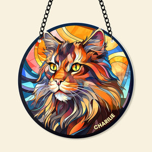 Personalized Gifts For Cat Lover Suncatcher Ornament 01KAQN280824-Homacus