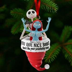 Cheeky Touch Couple Ornament - Personalized Christmas Gifts For Couple 02OHLU041025