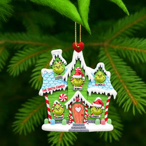 Green Monsters' House Personalized Gifts For Family Christmas Ornament 03totn030925-Homacus