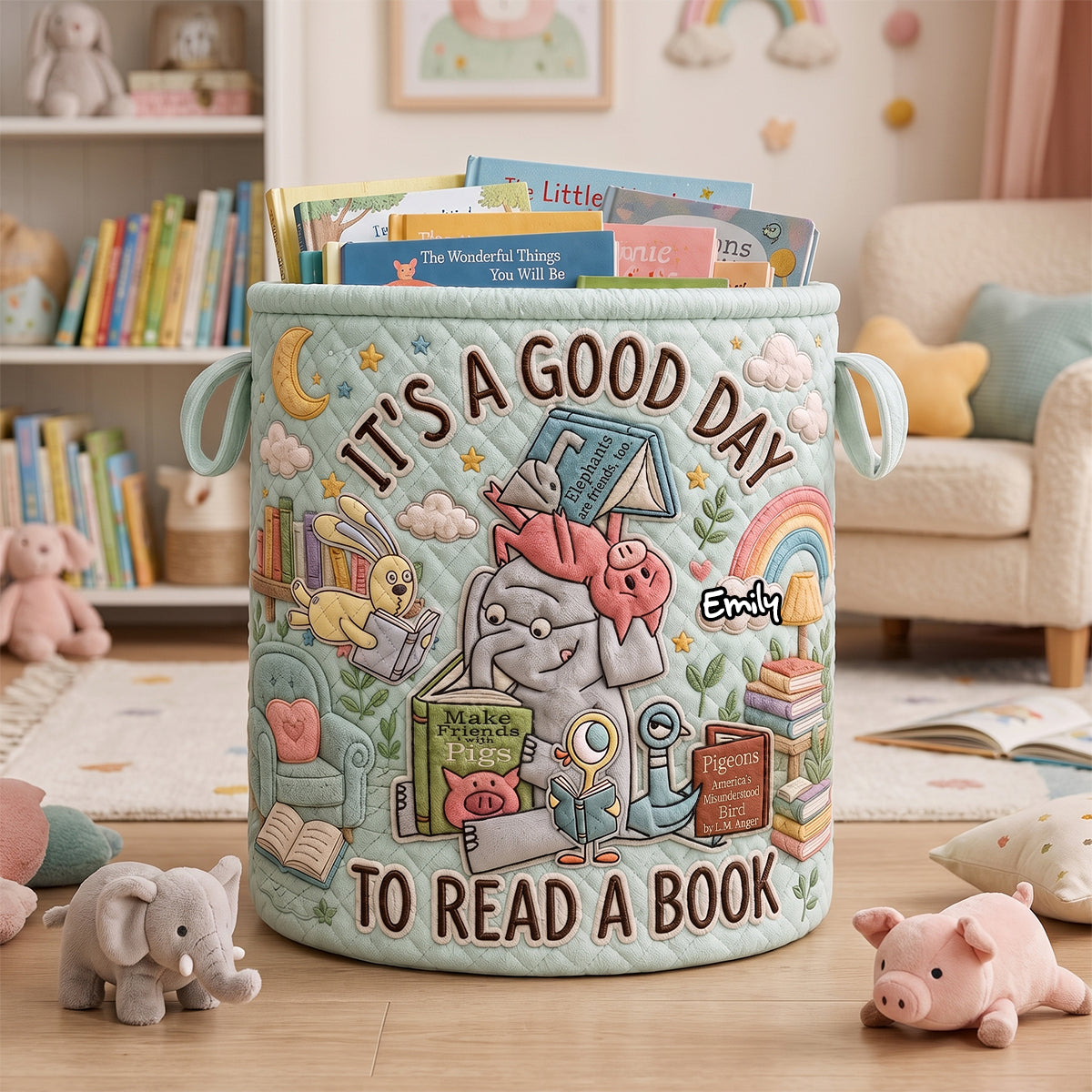 Cozy Reader Laundry Basket - Personalized Gifts 02nadh170726-Homacus