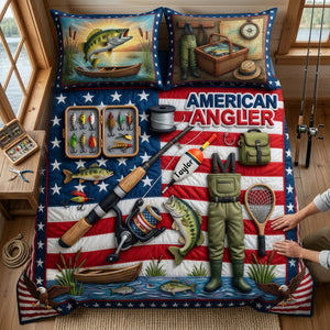 USA Fishing Quilt Bedding Set - Personalized Gifts For Fishing Lovers 05TYLU260326-Homacus